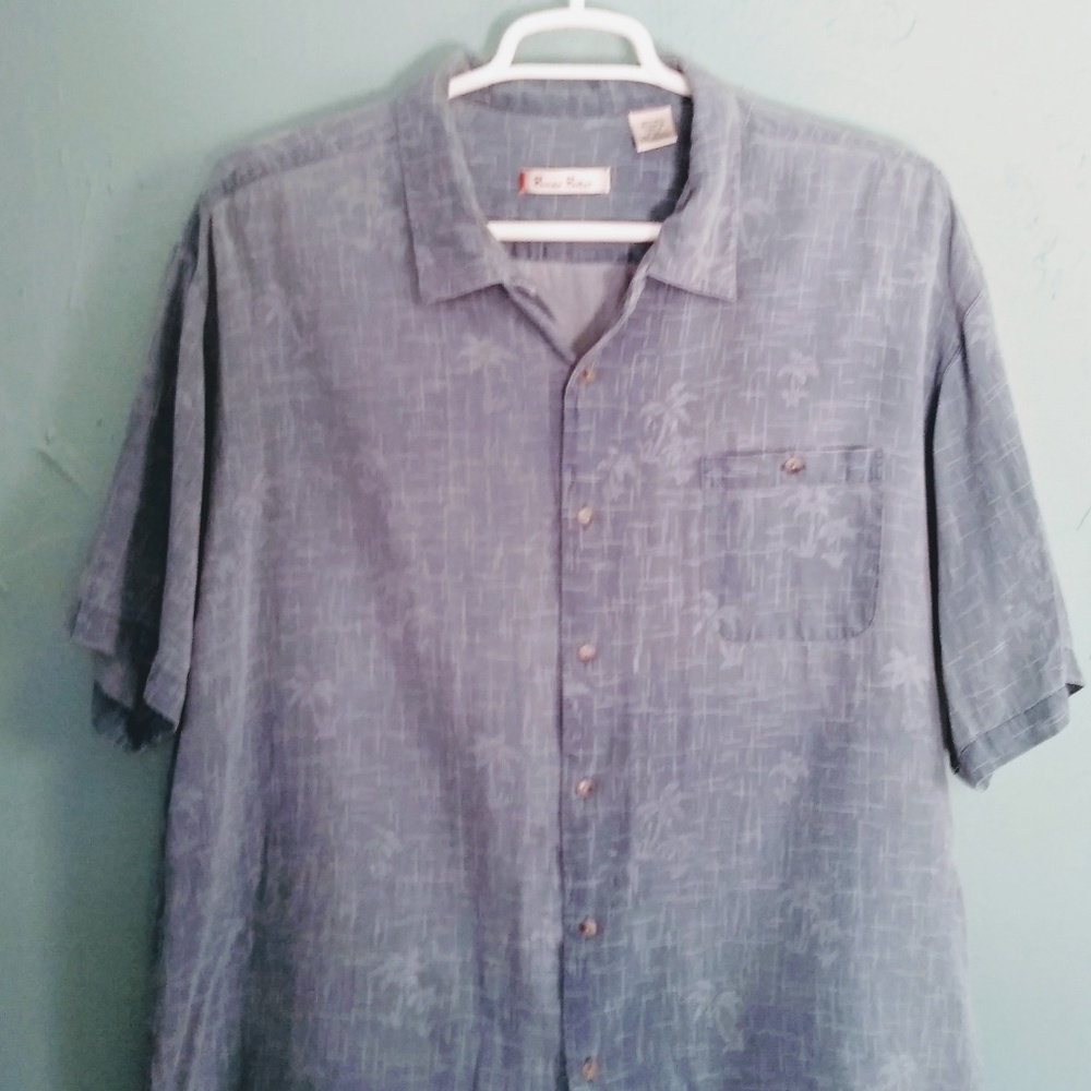 Silk Hawaiian shirt, men's XXL Burma Bibas Aloha